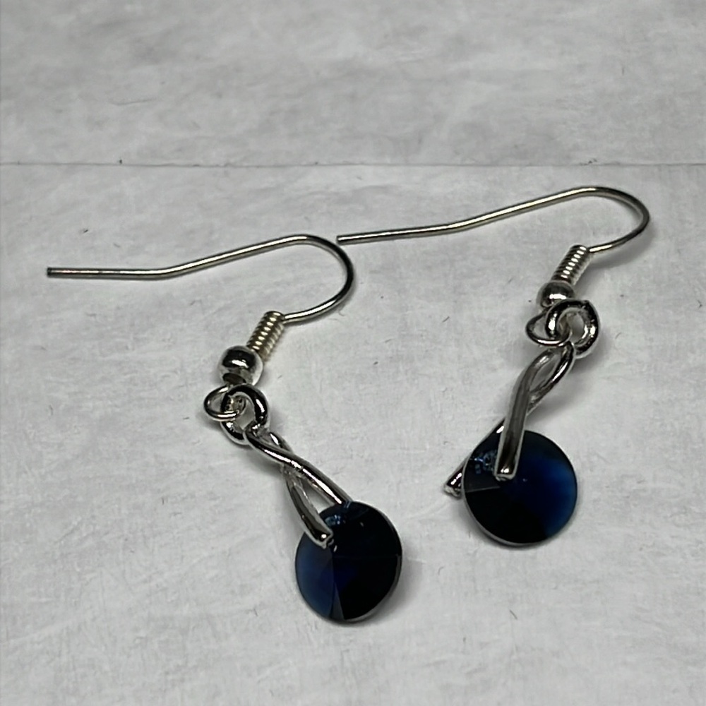Swarovski Crystal Blue dangle earrings